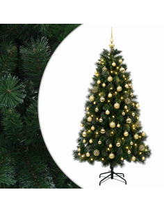 Albero di Natale artificiale con palline 210 cm 300 LED 2