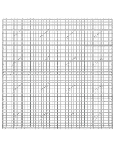 Gabione con filo da 5 mm e rete da 5x5 cm 200x10x200 cm