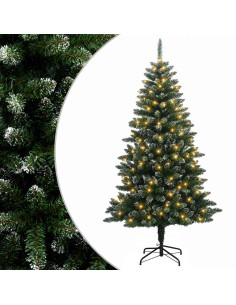 Albero di Natale Artificiale con Rami Pieghevoli 150 cm 150 LED 2