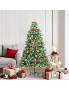 Albero di Natale artificiale 300 LED Bianco caldo PVC e Metallo