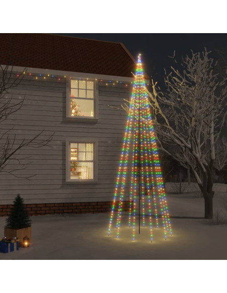 Albero di Natale con Puntale Colorato 732 LED 500 cm