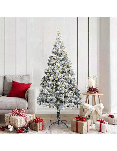 Albero di Natale artificiale con 300 LED Bianco 180 cm