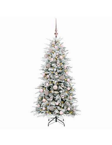 Albero di Natale Artificiale con Rami Pieghevoli 150 cm 150 LED