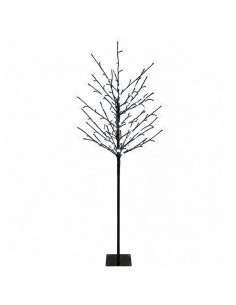 Albero di Natale con palline LED Nero 18 x 18 x 120 cm Acciaio 2