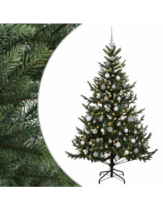Albero di Natale artificiale con palline 180 cm 300 LED