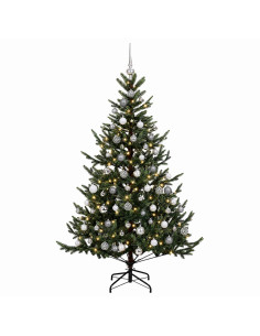 Albero di Natale artificiale con palline 180 cm 300 LED 2