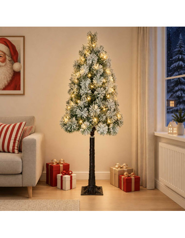 Albero di Natale Artificiale con Rami Pieghevoli 120 cm 150 LED