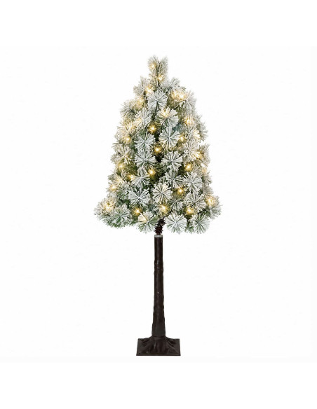 Albero di Natale Artificiale con Rami Pieghevoli 120 cm 150 LED