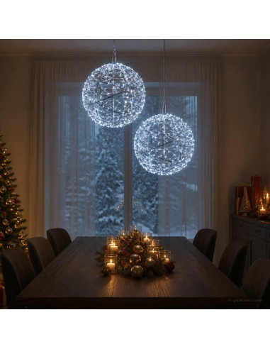 Luce a punta di Natale 2 pz 1500 LED Bianco freddo Ø 50 x 52 cm