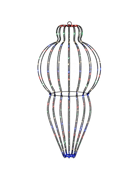 Luce a punta di Natale 2 pz 640 LED Multicolore Ø 40 x 75 cm