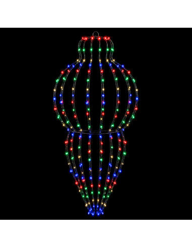 Luce a punta di Natale 2 pz 640 LED Multicolore Ø 40 x 75 cm
