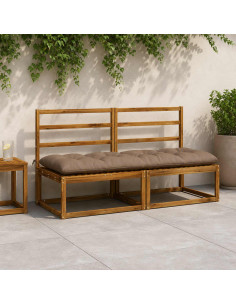 Cuscino per panchina VIANEN 100% Poliestere Tortora