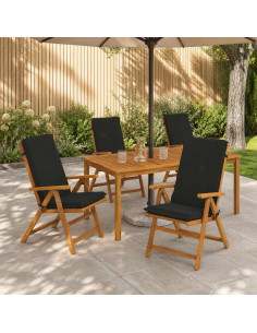 Cuscino per sedia a schienale alto GEMERT 4 pz 100% Poliestere