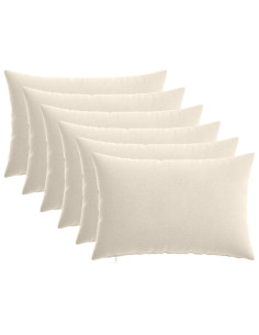 Cuscino 6 pz HEERLEN Crema 40 x 60 cm Tessuto Chenille 2