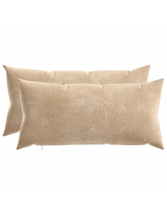 Cuscino 2 pz HEERLEN Tortora 40 x 70 cm Tessuto Chenille 2