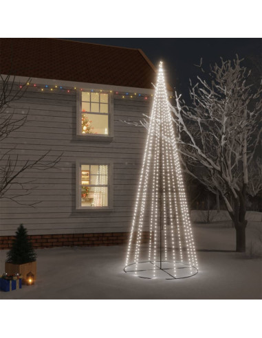 Albero di Natale a Cono Bianco Freddo 732 LED 160x500 cm
