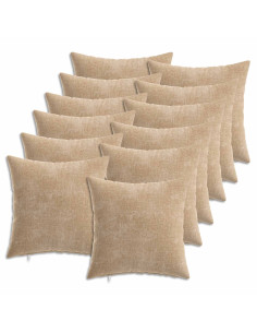 Cuscino con cuscino HEERLEN 12 pz Tortora Tessuto Chenille 2