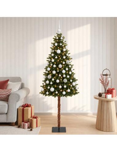 Albero di Natale Artificiale con Palline 150 cm 150 LED
