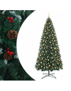 Albero di Natale Artificiale con Rami Pieghevoli 500 cm 900 LED
