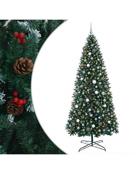 Albero di Natale Artificiale con Rami Pieghevoli 500 cm 900 LED