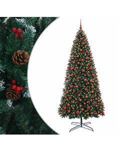 Albero di Natale Artificiale con Rami Pieghevoli 500 cm 900 LED