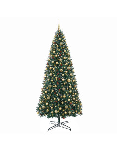 Albero di Natale Artificiale con Rami Pieghevoli 500 cm 900 LED 2