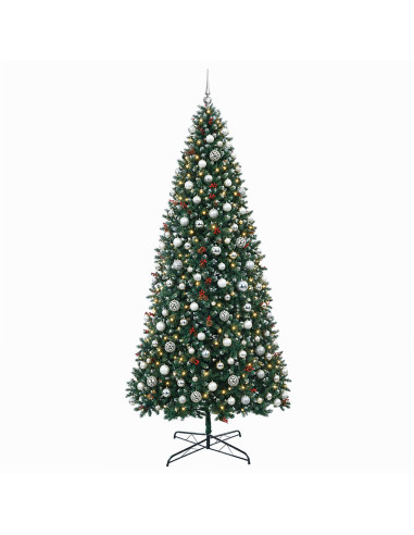 Albero di Natale Artificiale con Rami Pieghevoli 500 cm 900 LED
