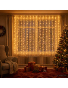 Tenda luminosa Trasparente 600 x 200 cm PVC 400 LED