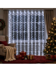 Tenda luminosa Trasparente 300 x 300 cm PVC 300 LED