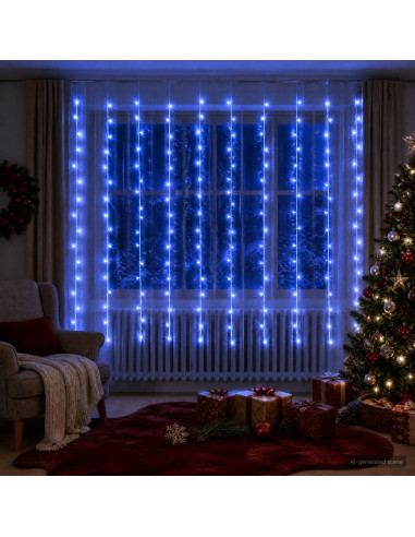 Tenda luminosa Trasparente 300 x 200 cm PVC 200 LED