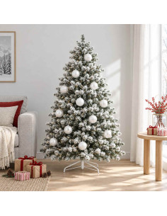 Set di palline di Natale XL 15 pz Bianco Diam. 10 cm Plastica