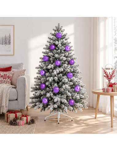 Set di palline di Natale XL 15 pz Lillà Diam. 10 cm Plastica