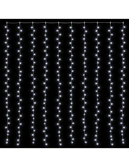 Tenda luminosa Trasparente 300 x 300 cm PVC 300 LED
