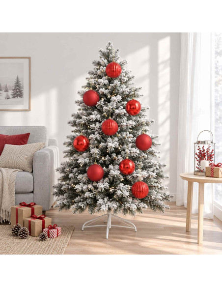 Set di palline di Natale XXL 4 pz Rosso Diam. 20 cm Plastica