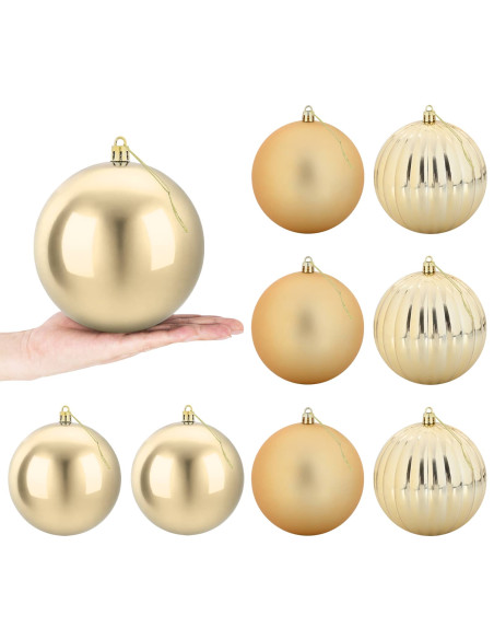 Set di palline di Natale XL 9 pz Oro Ø 15 cm Plastica