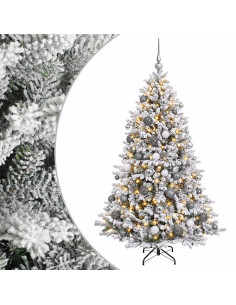 Albero di Natale Artificiale con Palline 240 cm 300 LED