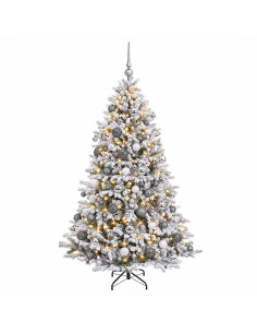 Albero di Natale Artificiale con Palline 240 cm 300 LED 2