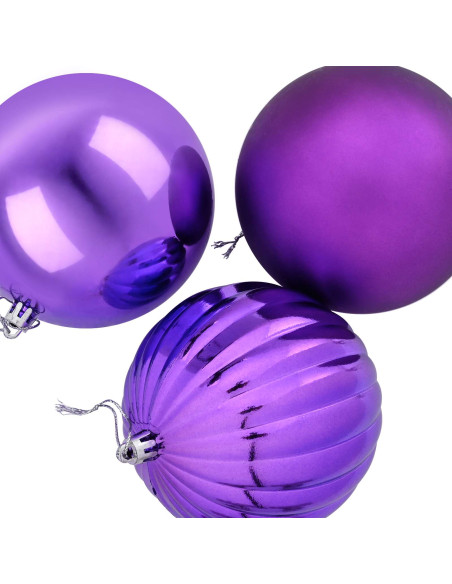 Set di palline di Natale XL 9 pz Lillà Ø 15 cm Plastica