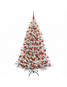 Albero di Natale artificiale con palline 240 cm 300 LED 2