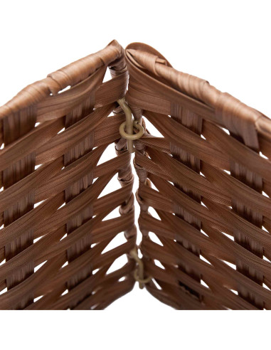 Collare per Albero di Natale Quadrato Marrone Chiaro polyrattan