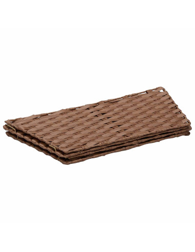 Collare per Albero di Natale Quadrato Marrone Chiaro polyrattan