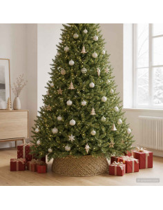 Collare per Albero di Natale Rotondo Naturale Ø 105 x 28 cm
