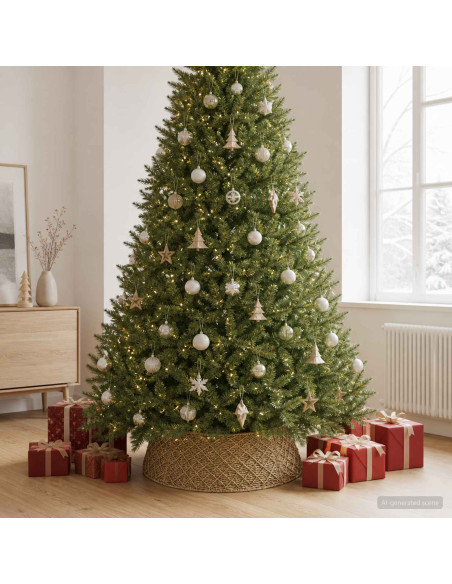 Collare per Albero di Natale Rotondo Naturale Ø 105 x 28 cm