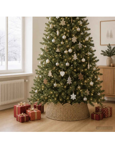 Collare per Albero di Natale Rotondo Naturale Ø 105 x 28 cm