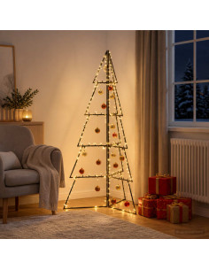 Albero di Natale in metallo KUOPIO 140 cm Acciaio Nero