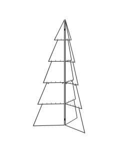 Albero di Natale in metallo KUOPIO 140 cm Acciaio Nero 2
