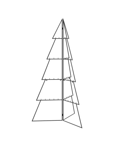 Albero di Natale in metallo KUOPIO 140 cm Acciaio Nero