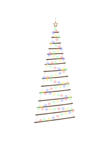 Albero di Natale appeso 210 cm 130 LED Multicolore