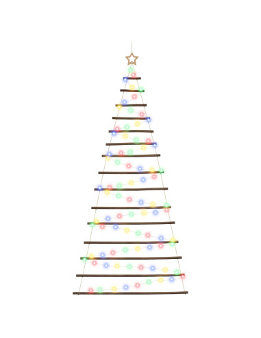 Albero di Natale appeso 210 cm 130 LED Multicolore