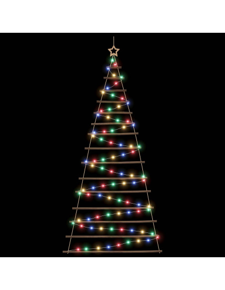 Albero di Natale appeso 210 cm 130 LED Multicolore